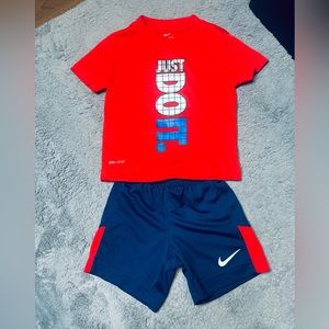 2T Nike set. Blue, Red, and White.